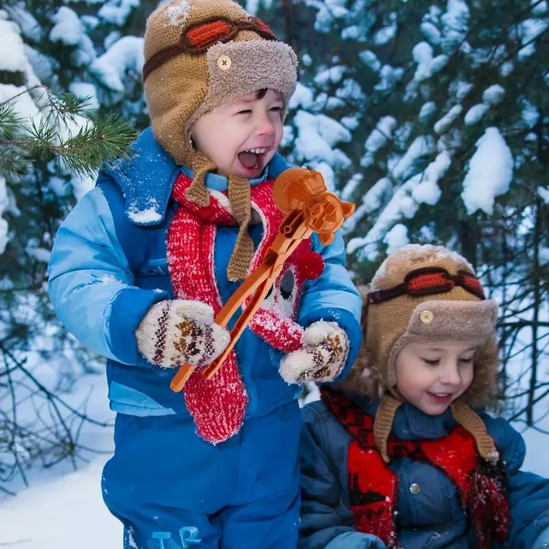 Snow Ball Maker คลิปหิมะแม่พิมพ์สําหรับเด็กผู้ใหญ่กลางแจ้ง 3D การ์ตูนรูปร่างทรายเล่นแม่พิมพ์และทรายชายหาดของเล่นสําหรับเด็กหิมะ