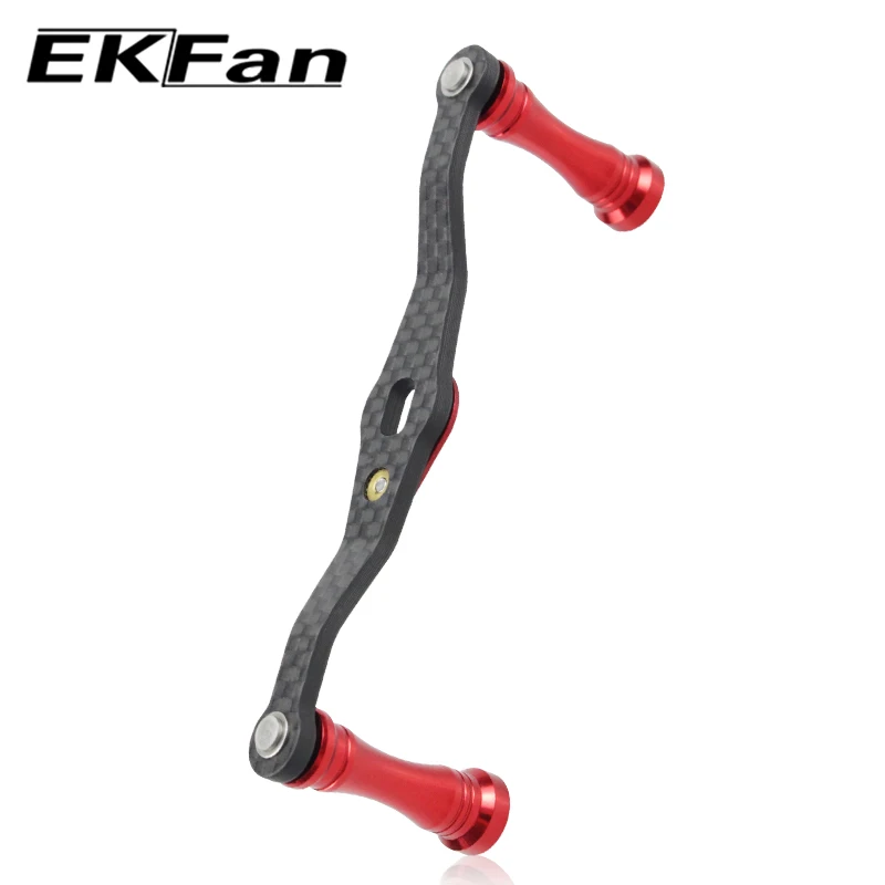 EKfan Alloy Aluminum Knobs Baitcasting Reel Fishing Accessory DAI&SHI Of 105MM Carbon Fiber Fishing Reel Handle