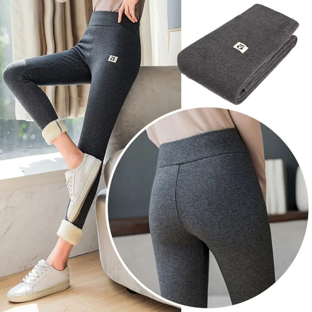 Frauen Vlies Leggings Frau dünn dicken Samt Fleece Leggins Herbst Winter warme Hosen Home Work Hose neu übergroß