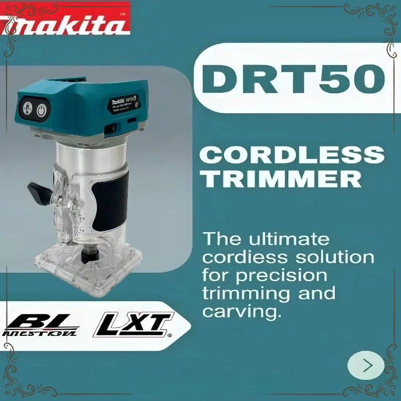 

Makita Cordless Trimmer Rechargeable Trimming Machine DRT50 Brushless Slotting Tool Milling Woodwork Engraving Machine Tool