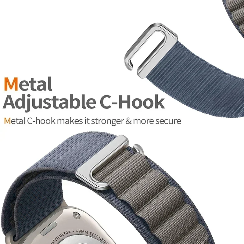 Upgrade Alpine Nylon Band For Apple Watch Band 11 10 9 8 45mm 42mm 46mm Ultra 49mm Comfortable Breathable Bracelet iWatch 6 5 SE