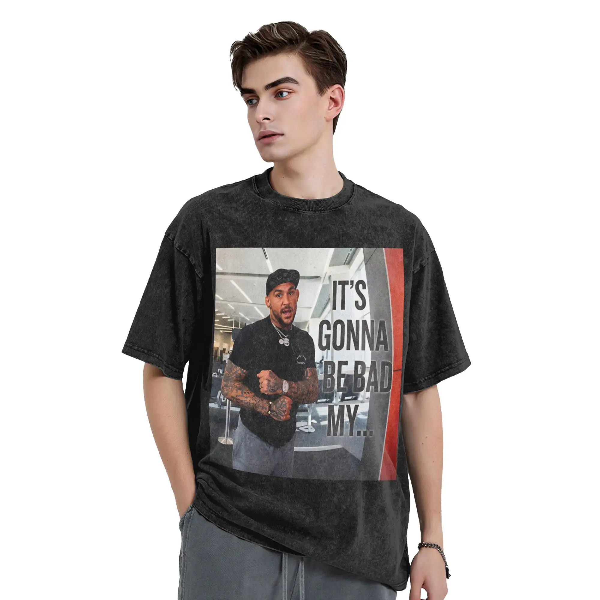 Dustin Poirier Its Gonna Be Bad IGBBMN T-Shirt  Novelty T Shirts Short Sleeve Vintage Tops Beach Casual O Neck Oversize Tees