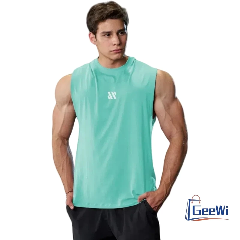 

2025 Men's Bird's Eye Cloth Vest Summer Breathable Cool Comfortable Sports Fitness Shirt Fashion Large Size Loose with Logo