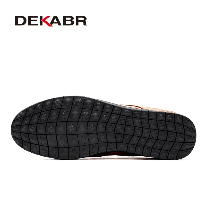 DEKABR Pu Leather Men Casual Shoes Luxury Brand Mens Loafers Moccasins Breathable Slip On Driving Shoes Plus Size 45