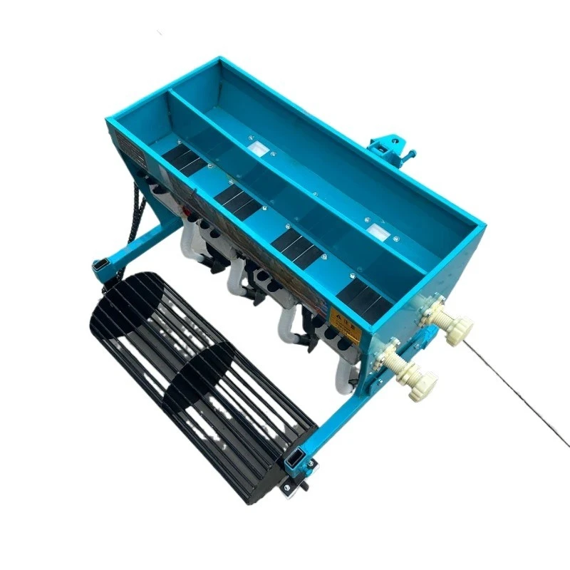 Walking tractor with wheat soybean sowing machine sowing and fertilizing machine with ridge