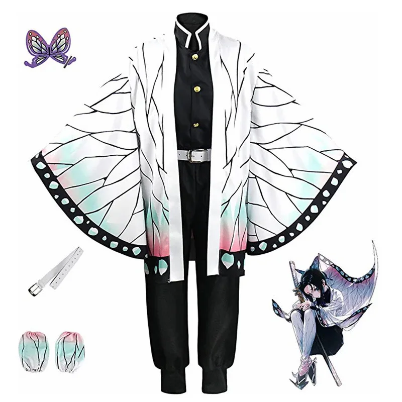 

Kochou Shinobu Cosplay Kostuum Anime Shinobu Pruik Haori Uniform Vrouwen Kinderen Halloween Kleding
