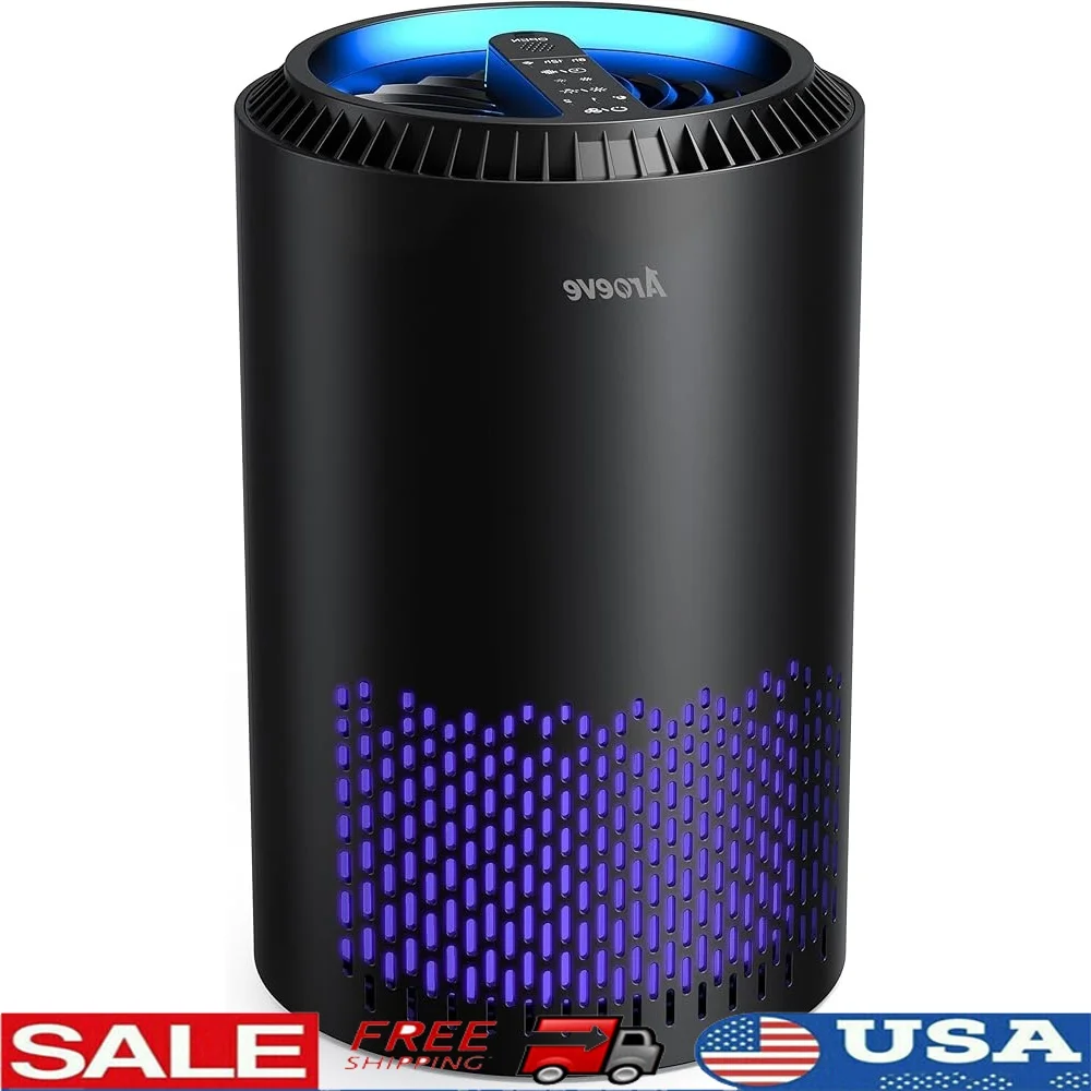 

Очиститель воздуха для спальни, дома, дыма, пыльцы, перхоти, очиститель запаха волос с режимом сна, диффузор эфирного масла с высокой циркуляцией