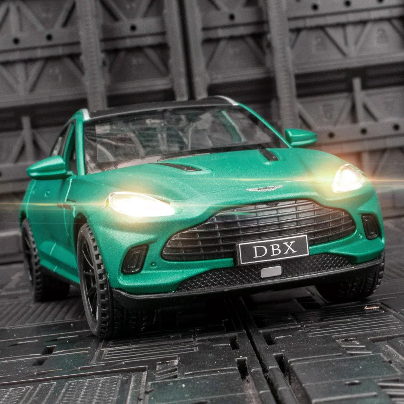 1:32 Aston Martin DBX alloy car model decoration SUV off-road vehicle sound and light children's toy door can be opened