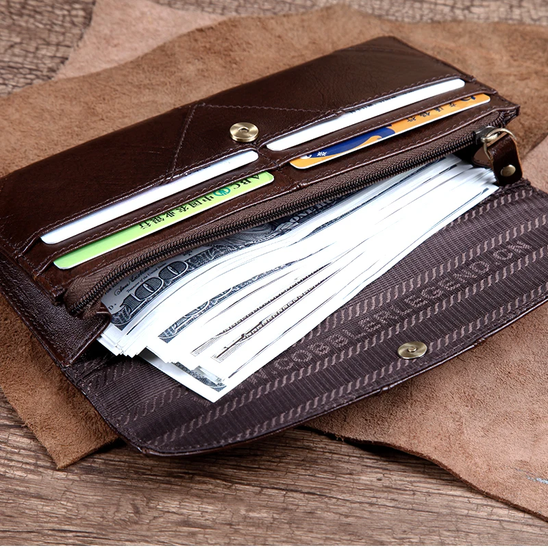 Cobbler Legend Long Wallet Genuine Leather Retro Female Wallet Fashion Vintage Women's Phone Bag