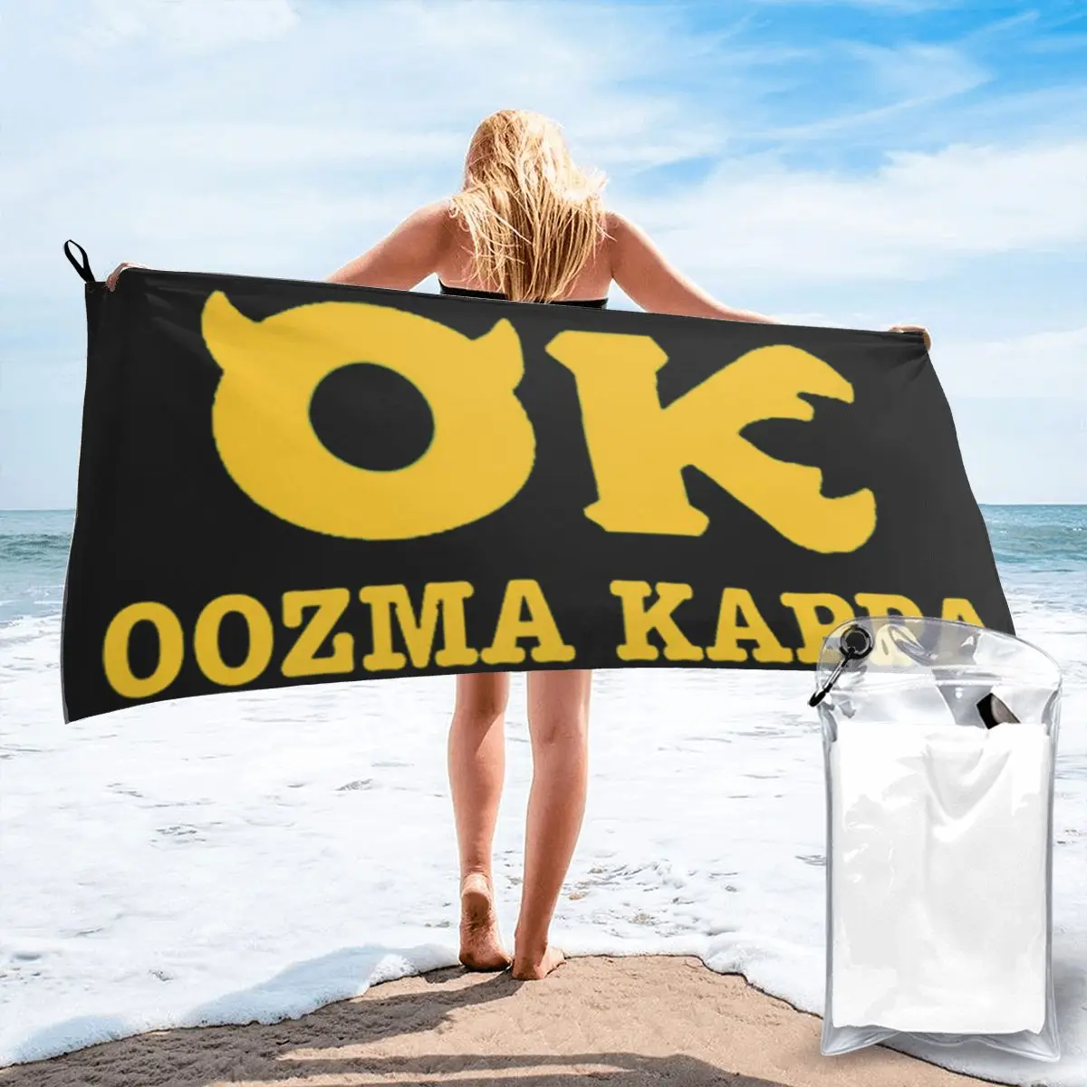 

Squishy Oozma Kappa OK Beach Towel Soft Microfiber Quick Dry Absorbent Quick Towels For Bath