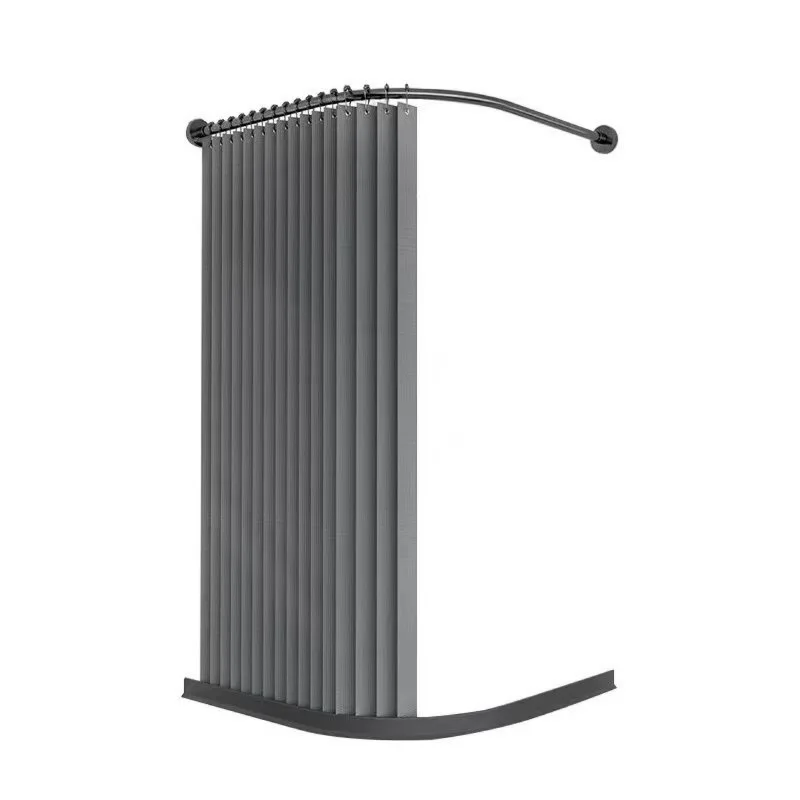 

Folding shower curtain Magnetic suction non-punching waterproof curtain Bathroom curved shower dry and wet separation