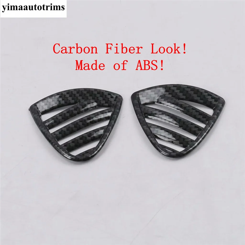 Dashboard Air AC Conditioning Outlet Vent Frame Decoration Cover Trim For Nissan Kicks 2016 - 2024 ABS Carbon Fiber Accessories