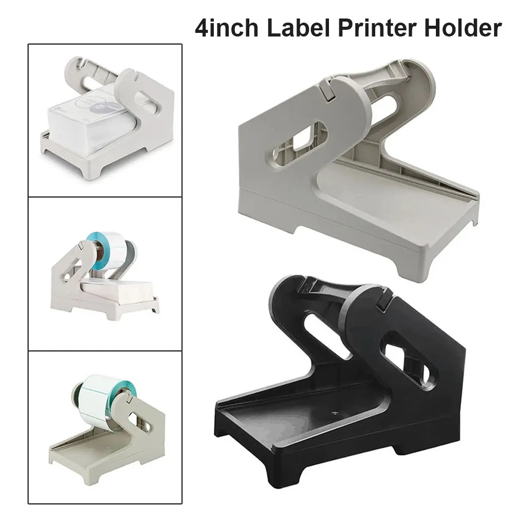 Label Holder Desktop Printer Accessory Supplies Shipping Label Stand for Rolls Fanfold Labels 2 in 1 Work Desktop Label sticker