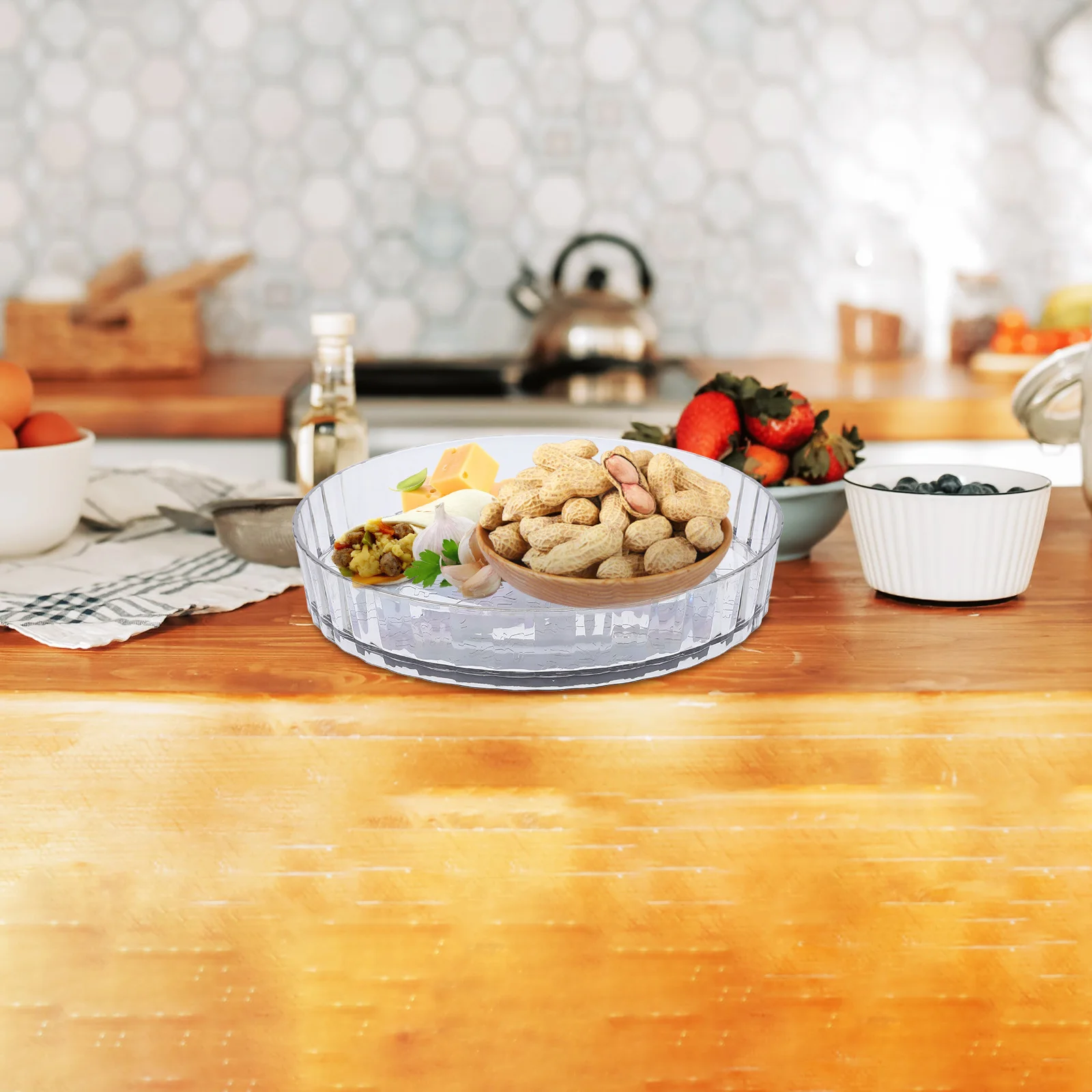 

Rotating Spice Rack Turntable Organizer for Kitchen Storage Container 360 Degree Rotation Seasonings and Spices Holder Compact