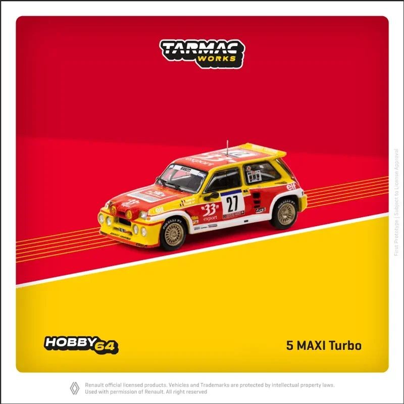 

Tarmac Works 1:64 5 MAXI Turbo Tour de Corse # 27, литая под давлением модель автомобиля