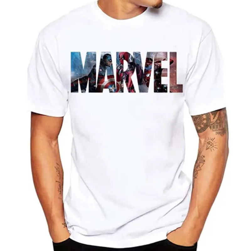 Cartoon Marvel Letters Graphic Printed T-shirts Summer Women Short Sleeves O-Neck T Shirt Casual Streetwear Harajuku Tees Tops