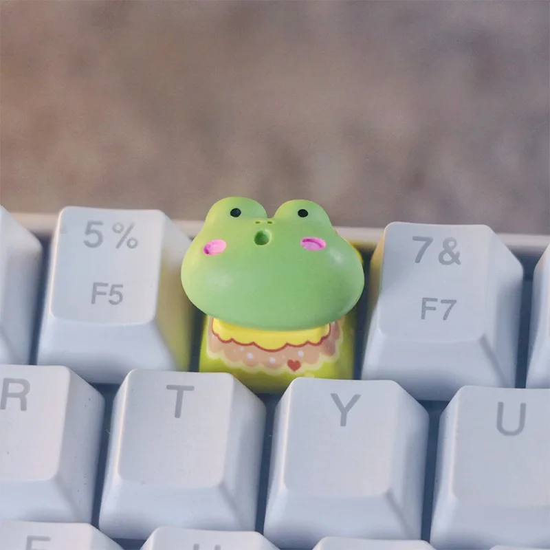 

MiFuny Frog Key Cap Cute Keyboard Caps Resin Kawaii Anime Keycaps MX Switch Keycaps for Mechanical Keyboard Accessories Gift