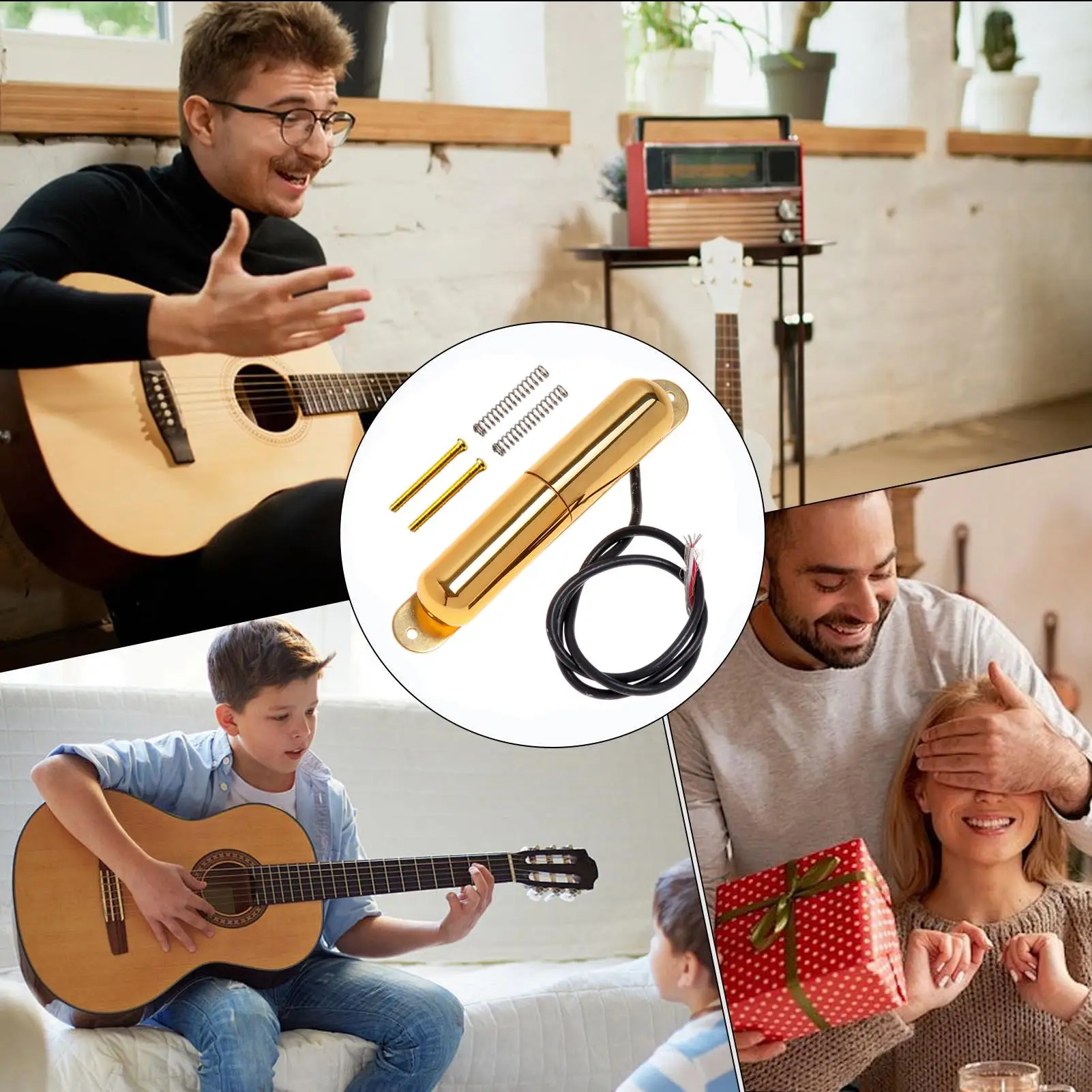 Guitar Pickups Golden Vintage Stable Sound Instrument Accessories Single Coil Guitar Pickup For Live Concert Stage Performance - view 4