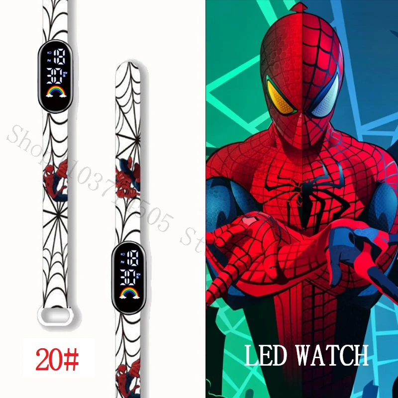 

MINISO Spiderman Kid's Watches Men Sport Wristband Bracelet Waterproof Children Digital Watch Boys LED Clock Gift