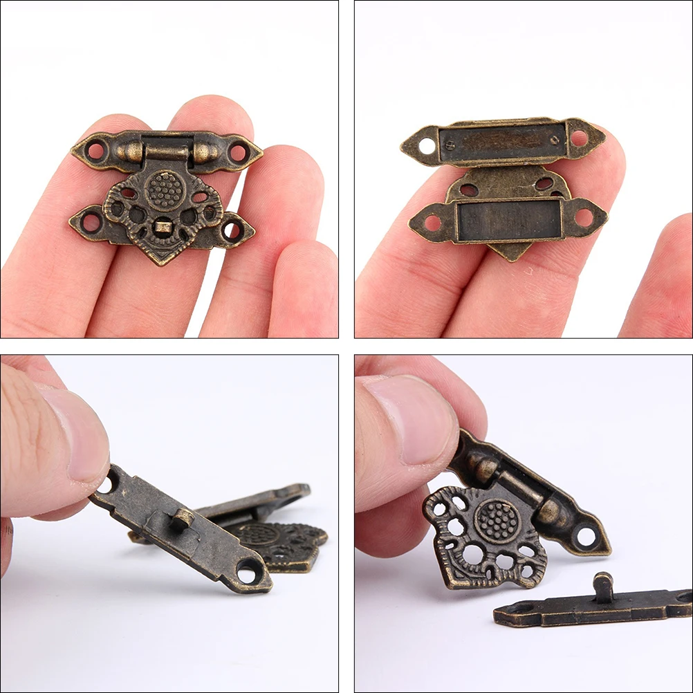 

10 set 10 Sets Box Buckle Zinc Alloy Jewelry Chest Hardware Retro Lock Suitcase Latch Durable Small Creative Practical