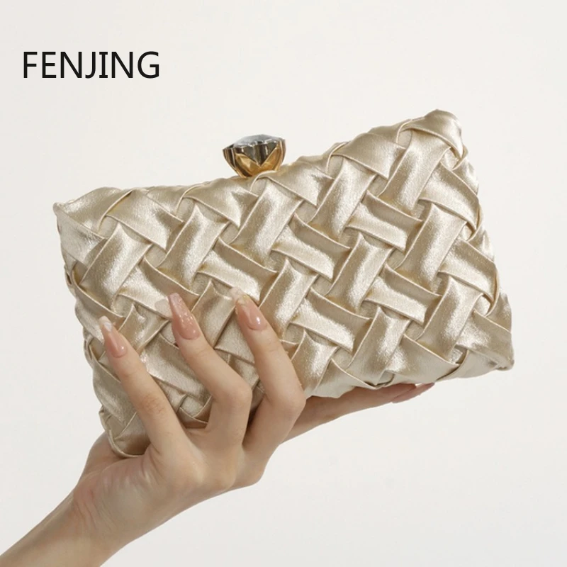 

Плетеная цепочка на плечо, вечерняя сумка, женская мода, вечерний клатч, свадебная сумка Cheongsam, вязаный узор, клатчи и кошелек