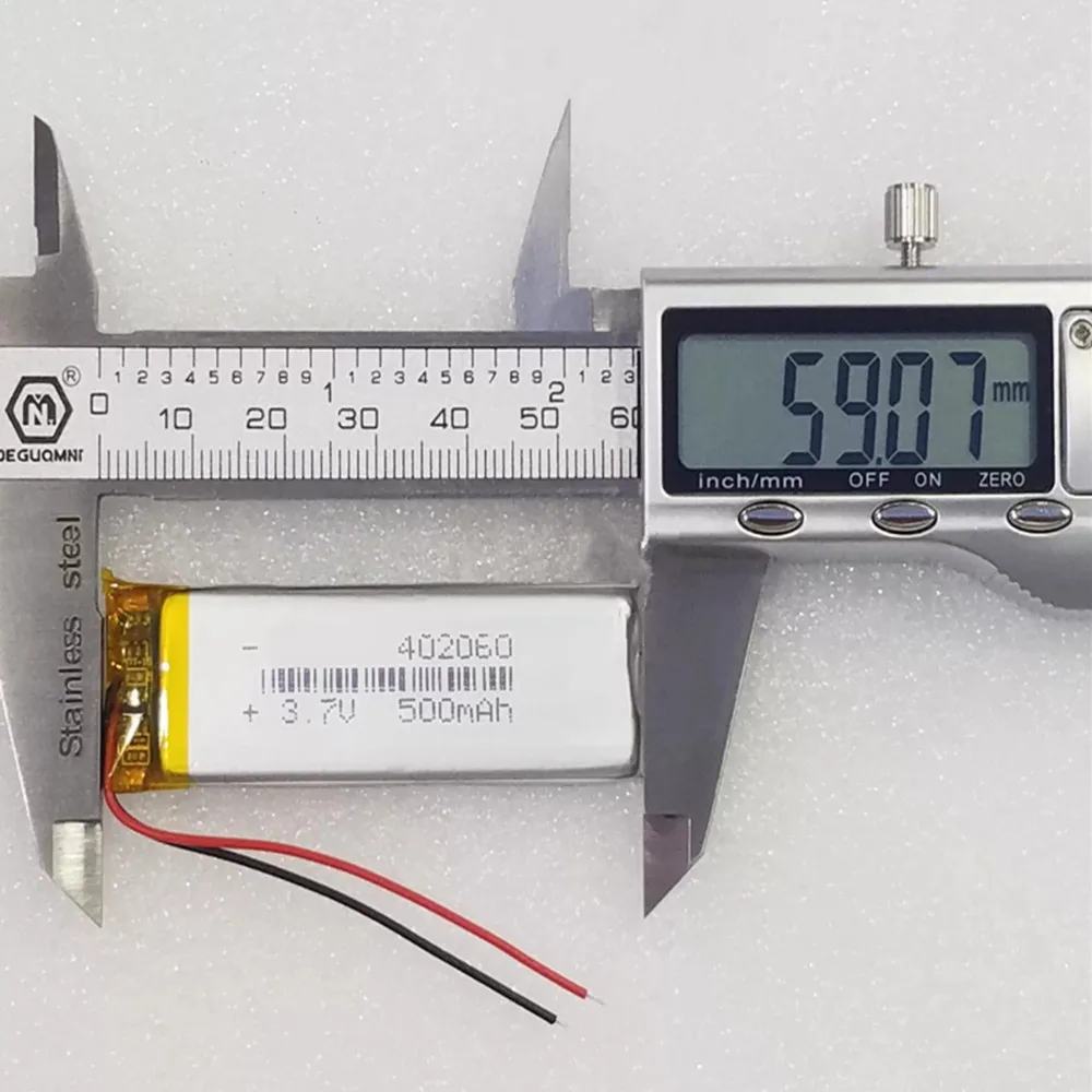 5PCS/Lot 402060 3.7V 500mAh Rechargeable Polymer Lithium Battery For MP3 GPS Bluetooth Recorder Headset Smart Watch Massager