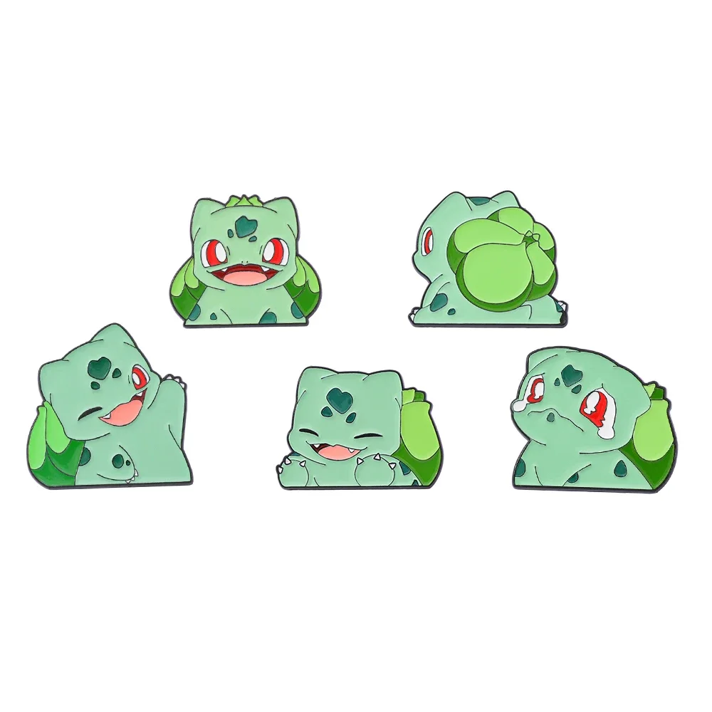 

5 Pcs Cartoon Brooch Creative Frog Enamel Pin Metal Badge Jewelry Backpack Clothing Accessories Festive Gift