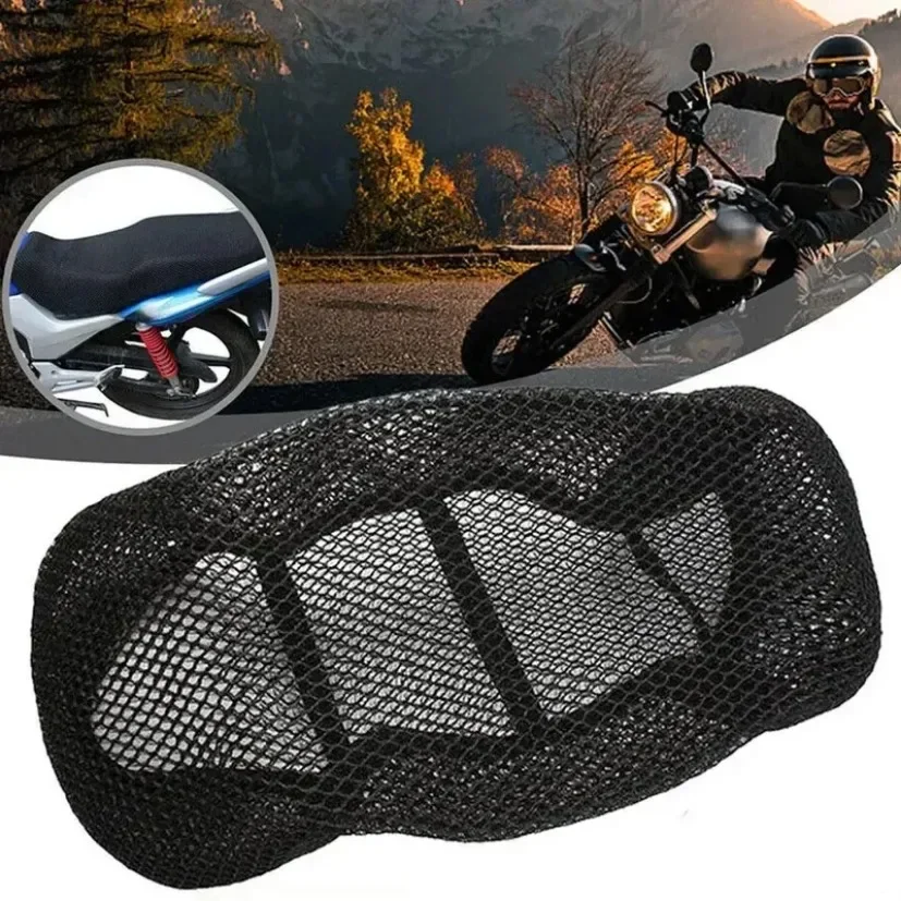 Summer Cool 3D Mesh Motorcycle Seat Cover Breathable Scooter Seat Covers Cushion Anti-Slip cover Grid Protection pad image 2