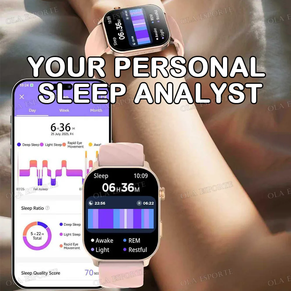 GPS ساعة ذكية للرجال والنساء 5ATM مقاوم للماء وسائط رياضية متعددة اللياقة البدنية ساعة معدل ضربات القلب مراقبة النوم Smartwatch 2025New