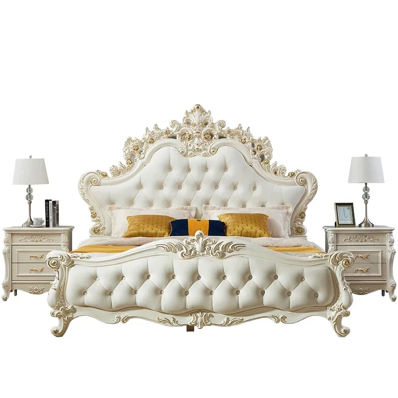 لـ Hochwertiges Luxusbett، Romantische Echsthetik، Schlafende Prinzessin، Ungewöhnlicher Schlossbett، Hochzeit، Modern Designer-