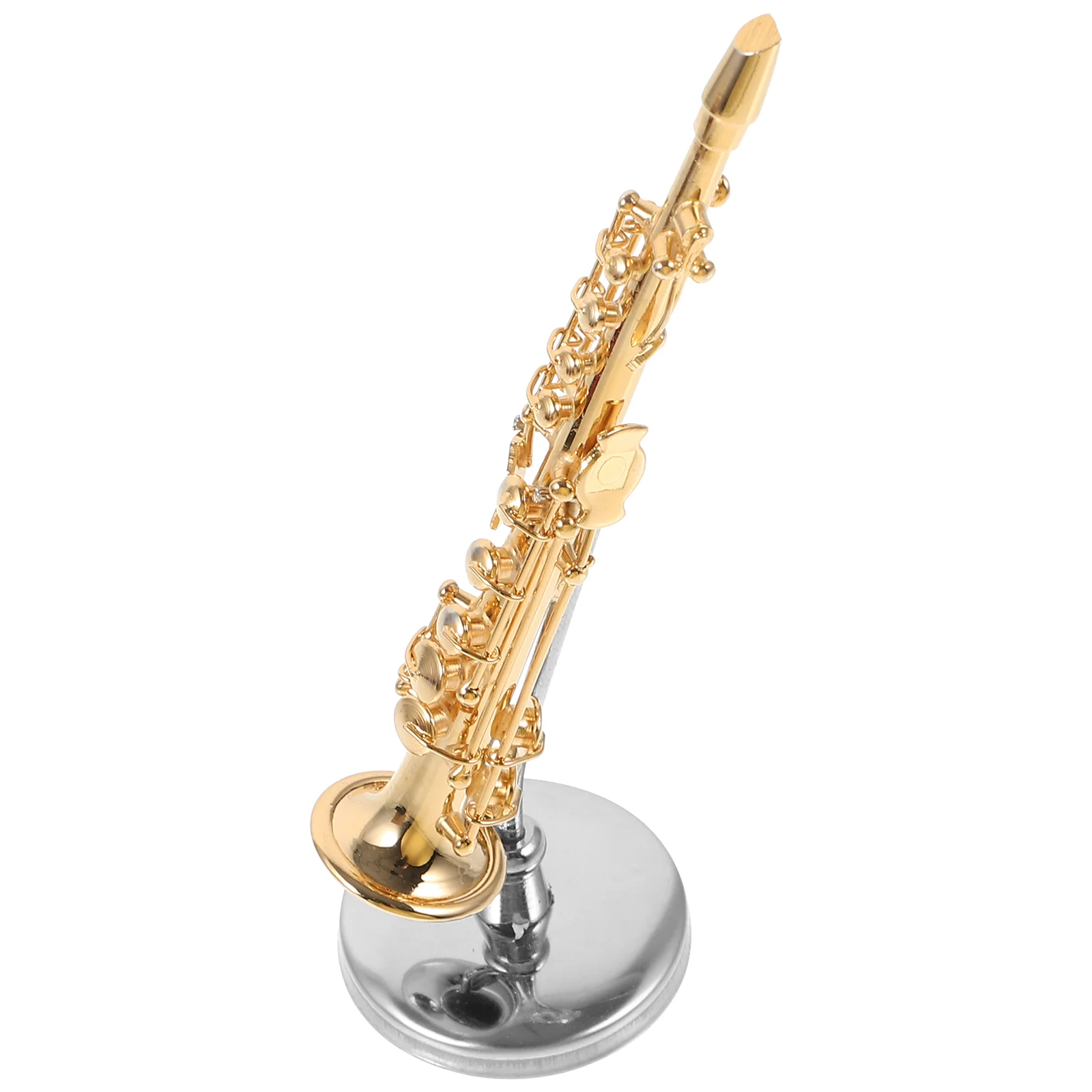 Horn Miniature Wind Instrument Musical Saxophone 24k Gold Plated Copper Instruments Decoration Simulated