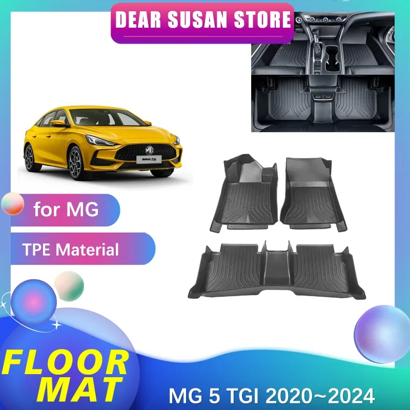 

Car Floor Mat for MG5 MG 5 TGI 2020~2024 2021 2022 Tray Foot TPE Waterproof Inner Liner Carpet Pad Custom Cover Rug Accessories