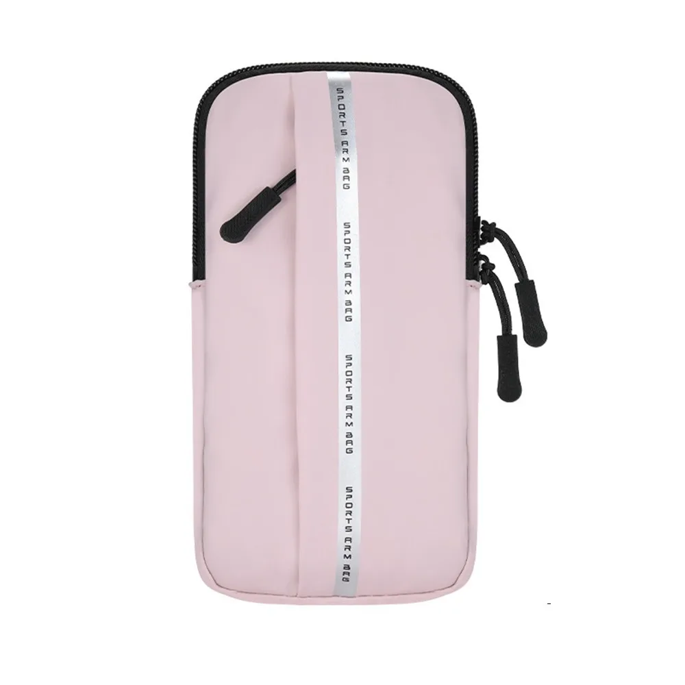 

Сумка на руку для мобильного телефона из искусственной кожи, эластичный держатель для бега большой емкости, двухслойный легкий спортивный чехол для телефона с повязкой на руку