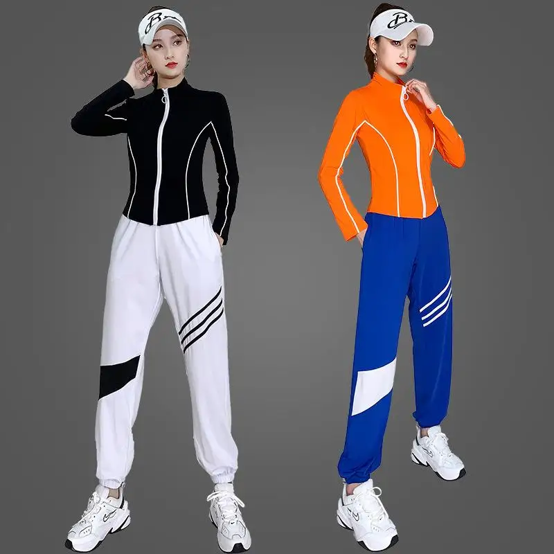 

Облегающий женский комплект для кадриль, одежда Spor Fitn, брюки с эластичными манжетами, весенний комплект без бренда