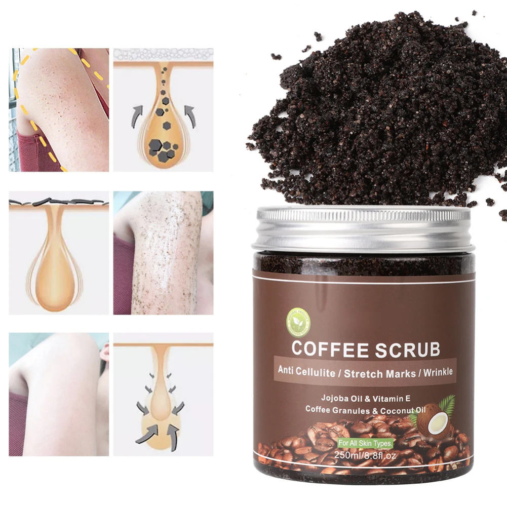 Coffee Scrub Body Scrub Exfoliators Cream Facial Dead Sea Salt For Whitening Moisturizing Anti Cellulite Treatment Acne