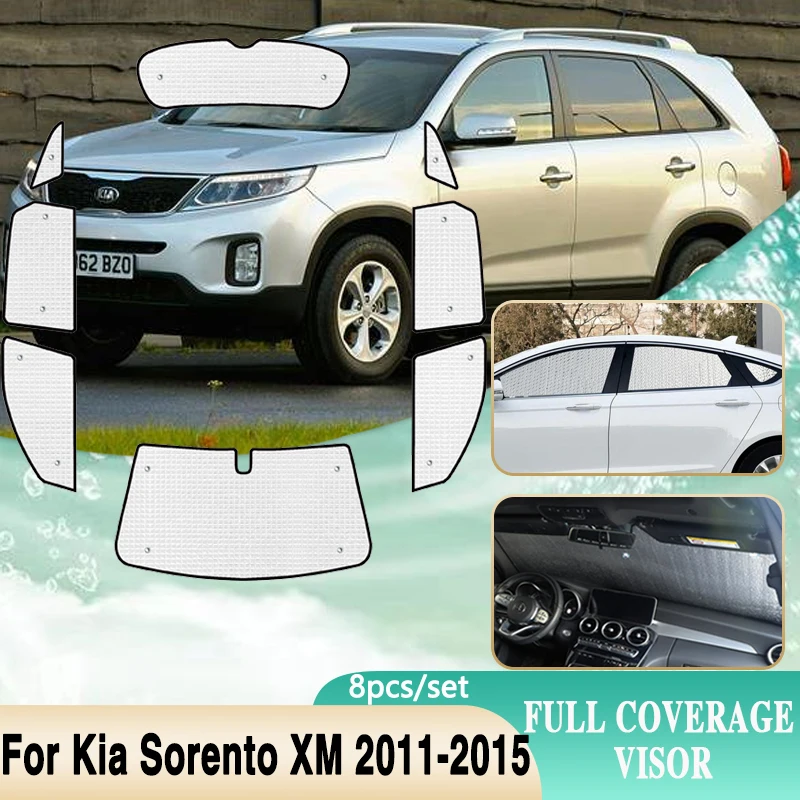 For Kia Sorento XM Accessories 2011~2015 Car Windshield Sunshades Windows Sun UV Protection Parasol Coche Visor 2012 2013 2014