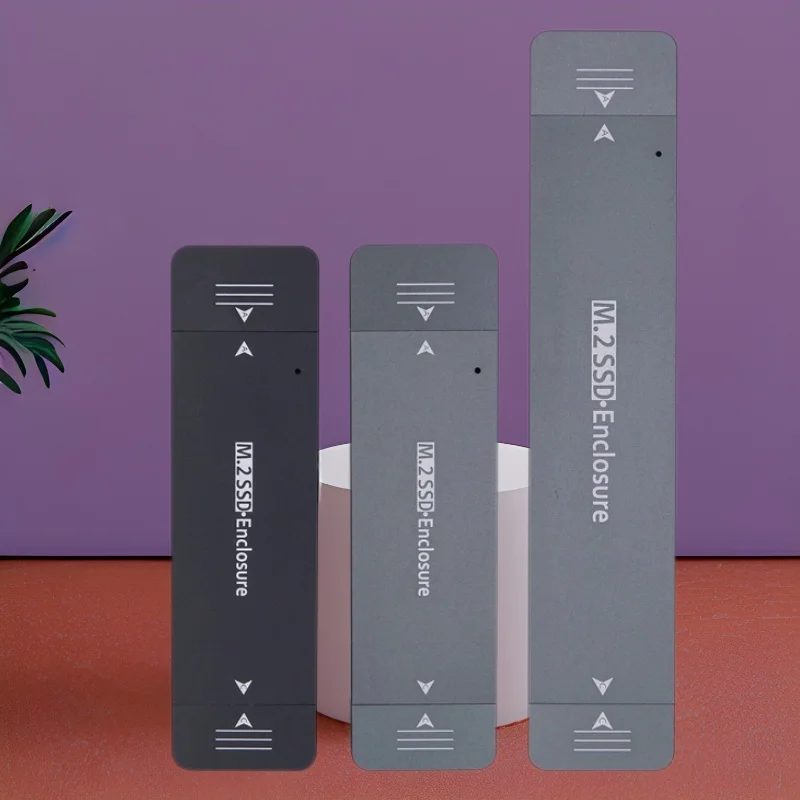 M.2 인클로저 M.2 SATA NVME 듀얼 프로토콜 하드 드라이브 케이스 USB 3.1 타입 C + 타입 A M2 박스 SSD M2 2230/2242 최대 6Gbps/10Gbps 지원