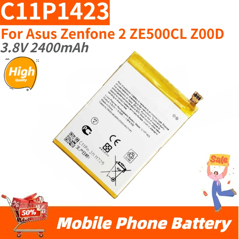 

C11P1423 High Quality Replacement Battery 3.8V 2400mAh For Asus Zenfone 2 ZE500CL Z00D Brand New Replacement Battery