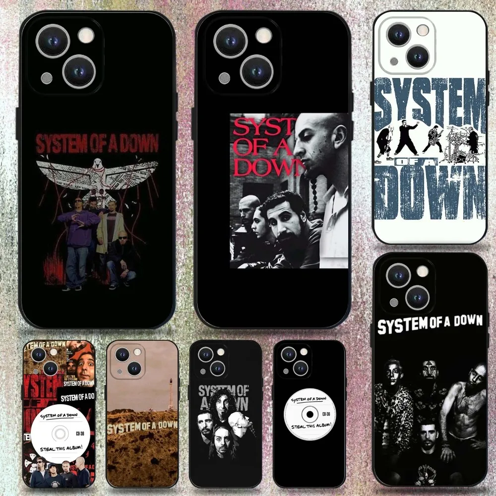 

Band S-System of a D-Down Phone Case For iPhone 16,15,14,13,12,11 Plus,Pro Max,XS,X,XR,SE,Mini,8,7,Soft Silicone Black Cover