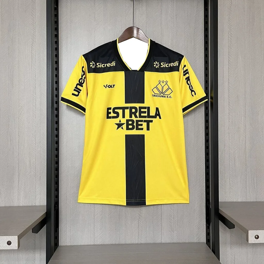 

2025 Summer Hot-selling New Trendy Criciúma Jersey Jersey Outdoor Training Breathable Quick-drying Short-sleeved T-shirt Top