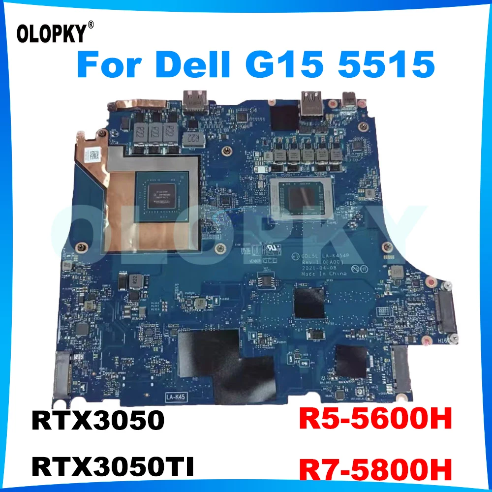 

GDL5L LA-K454P с процессором R5-5600H R7-5800H RTX3050/3050TI GPU для Dell Gaming G15 5515, материнская плата ноутбука 02N46G 00VT1V 0PGC5N