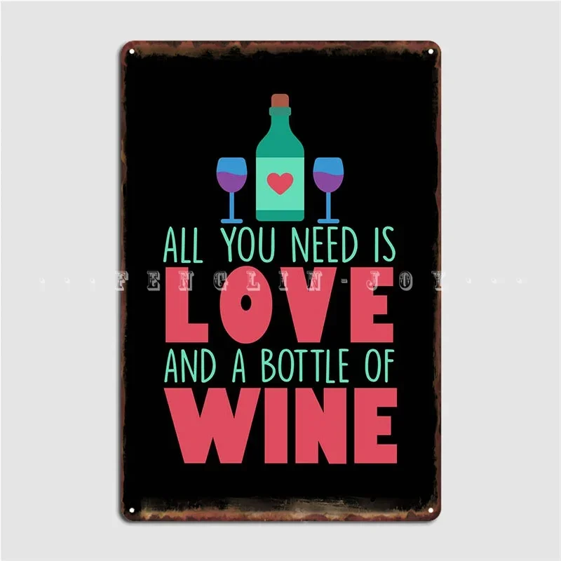 Wine Love Wine Tasting Metal Plaque Poster Cinema Garage Pub Garage Retro Wall Decor Tin Sign Poster