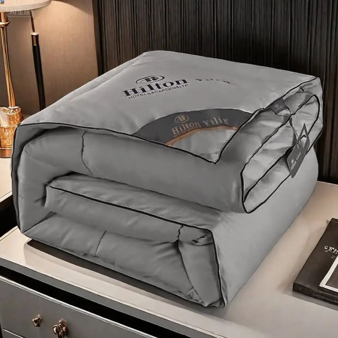 Hilton down Alternative Air Conditioner Quilt Thick Warm Winter Single Double Student Dormitory Cotton Quilt Four Seasons Uni...