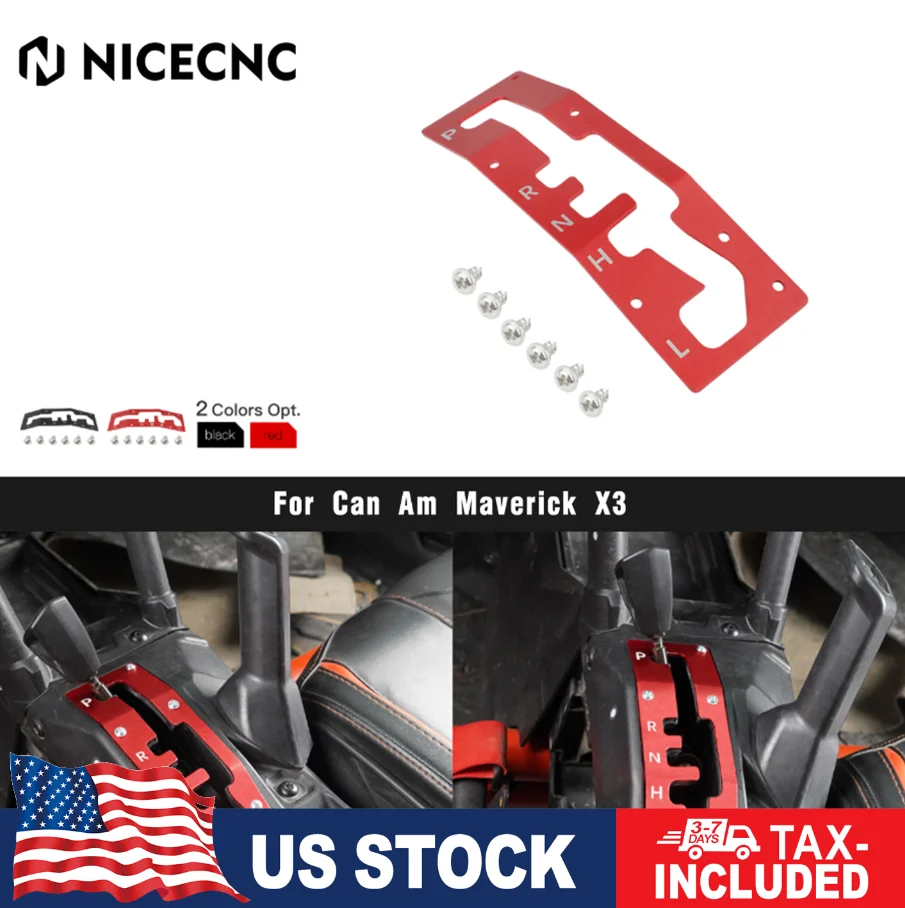 

NiceCNC UTV Shift Shifter Gate Plate Panel for Can-Am Maverick X3 2017-2021 T5052 Billet Aluminum Replacement Accessories
