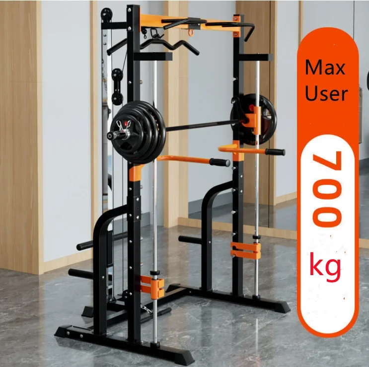 Home gym trainer squat rack bench press rack weightlifting barbell bench press gantry door Smith fitness abdominal muscle chest