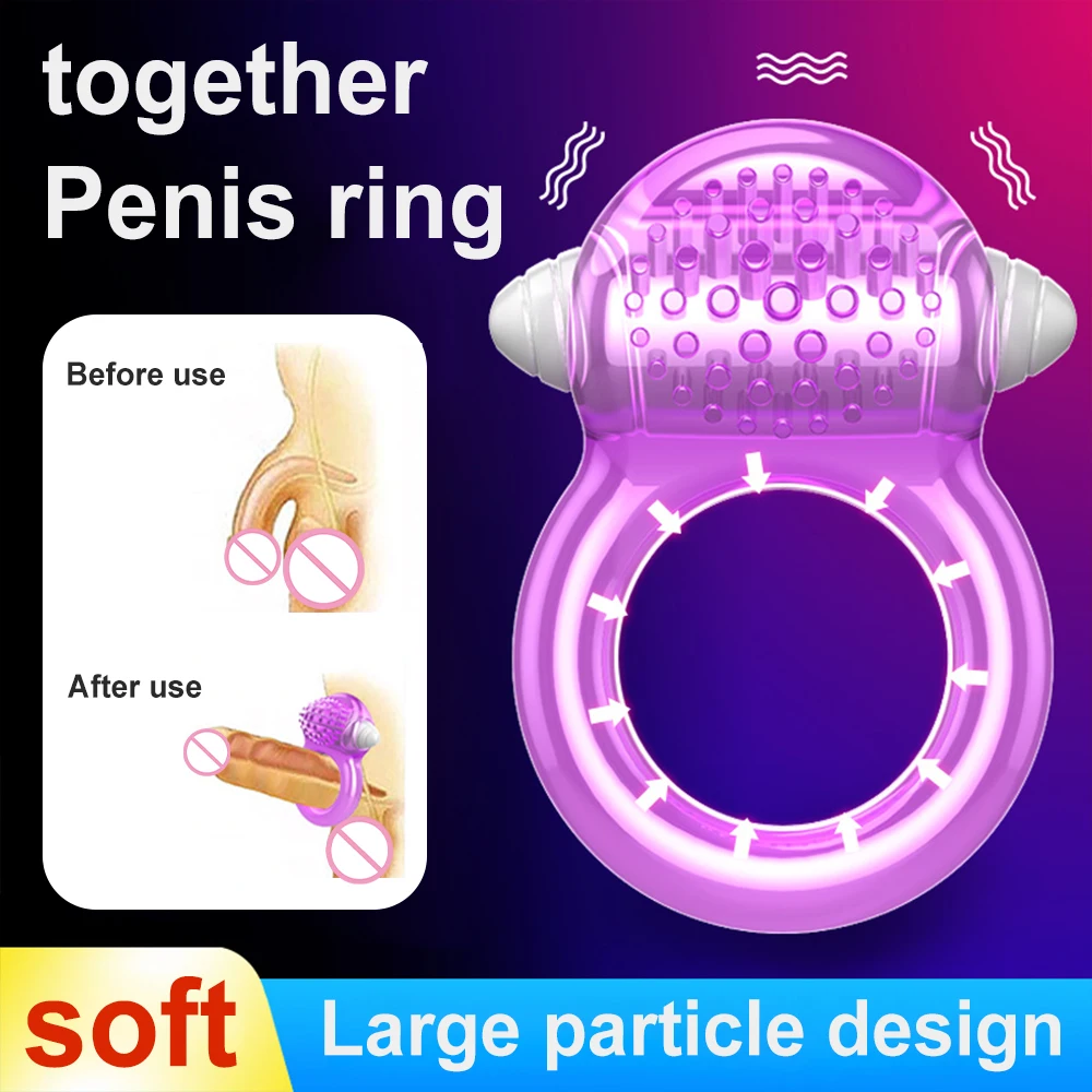 Penis Ring Vibrating Cock Ring Male Sex Toy for Couples Clitoral Stimulator Penis Erection Delayed Ejaculation Extender  ﻿