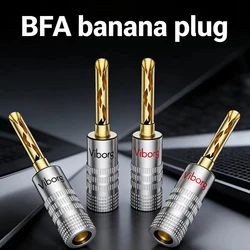 12/pcs Gold plated BFA Speaker Cable Connectors Banana Plugs