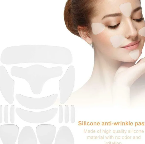 16pcs/set Reusable Silicone Patches Anti Rimpel Pads Wrinkle Removal Sticker Face Forehead Neck Eye Stickers Skin Care Patches