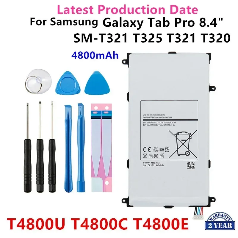 

Brand New T4800U T4800C T4800E 4800mAh Replacement Battery For Samsung Galaxy Tab Pro 8.4" T320 SM-T321 T325 T321 +Tools