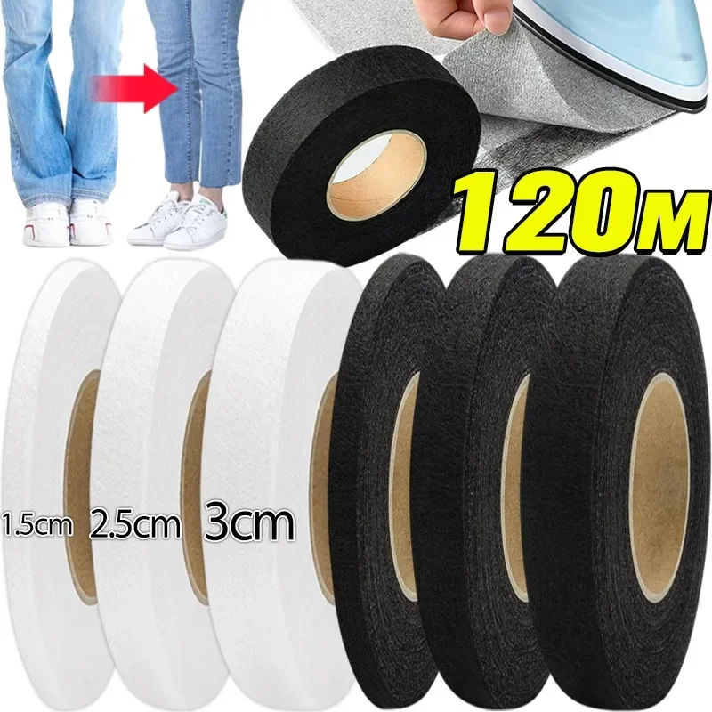 Double-sided Non-woven Interlining Adhesive Tape Iron On Hem Tape Edge Shorten Repair Pants For Hats Clothes DIY Sewing Crafts